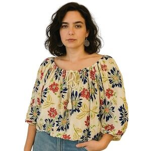 Ralph Lauren Denim & Supply‎ Floral Boho Peasant Top Womens Size M Festival